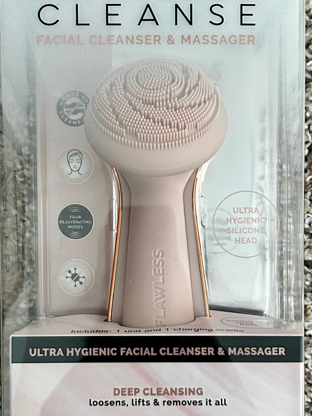 Flawless Ultra Hygienic Facial Cleanser & Massager — Rose Blush